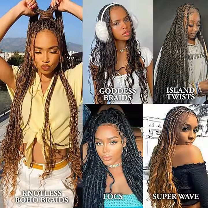 Deep Wave Bulk for Boho Braiding Hair